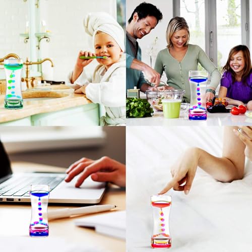 Image of VAGHASIYA Adult Liquid Motion Bubbler Visual Sensory Timer, 2 Minute Liquid Timer New Big Calming Sensory Bubbler Toy (Single Pack), Multicolor