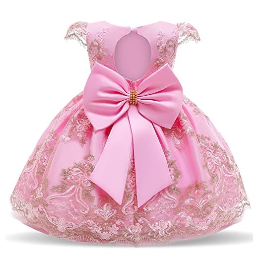 TTYAOVO Baby flicka ärmlös broderad tyll blomma prinsessa bröllop tutu klänning, 716 rosa, 0-6 Månader