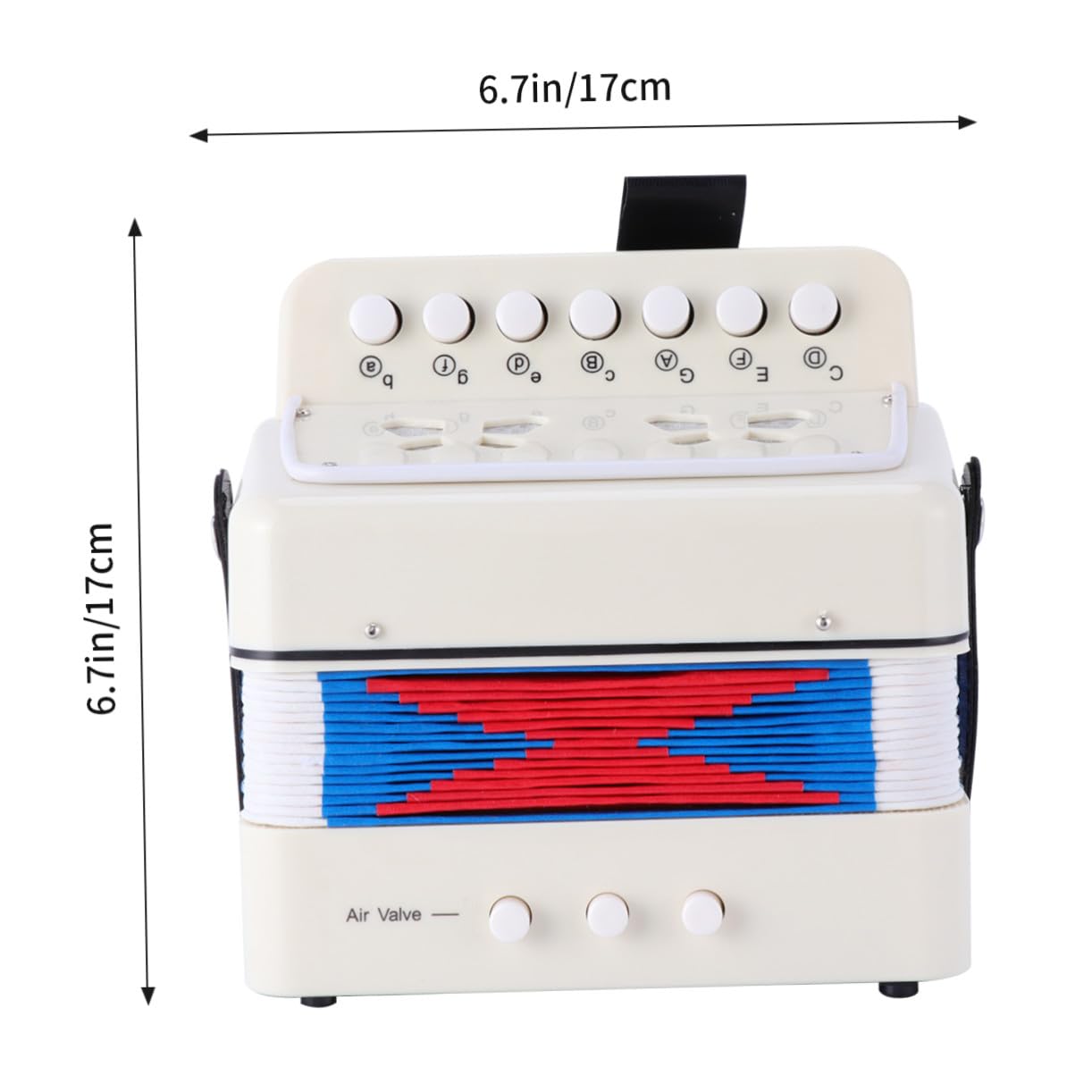 Fisarmonica per Mini Giocattolo Musicale Educativo in Plastica Abs e Metallo Strumento per Sviluppo Cognitivo e Coordinazione Occhio-mano Regalo per Ragazzi e Ragazze