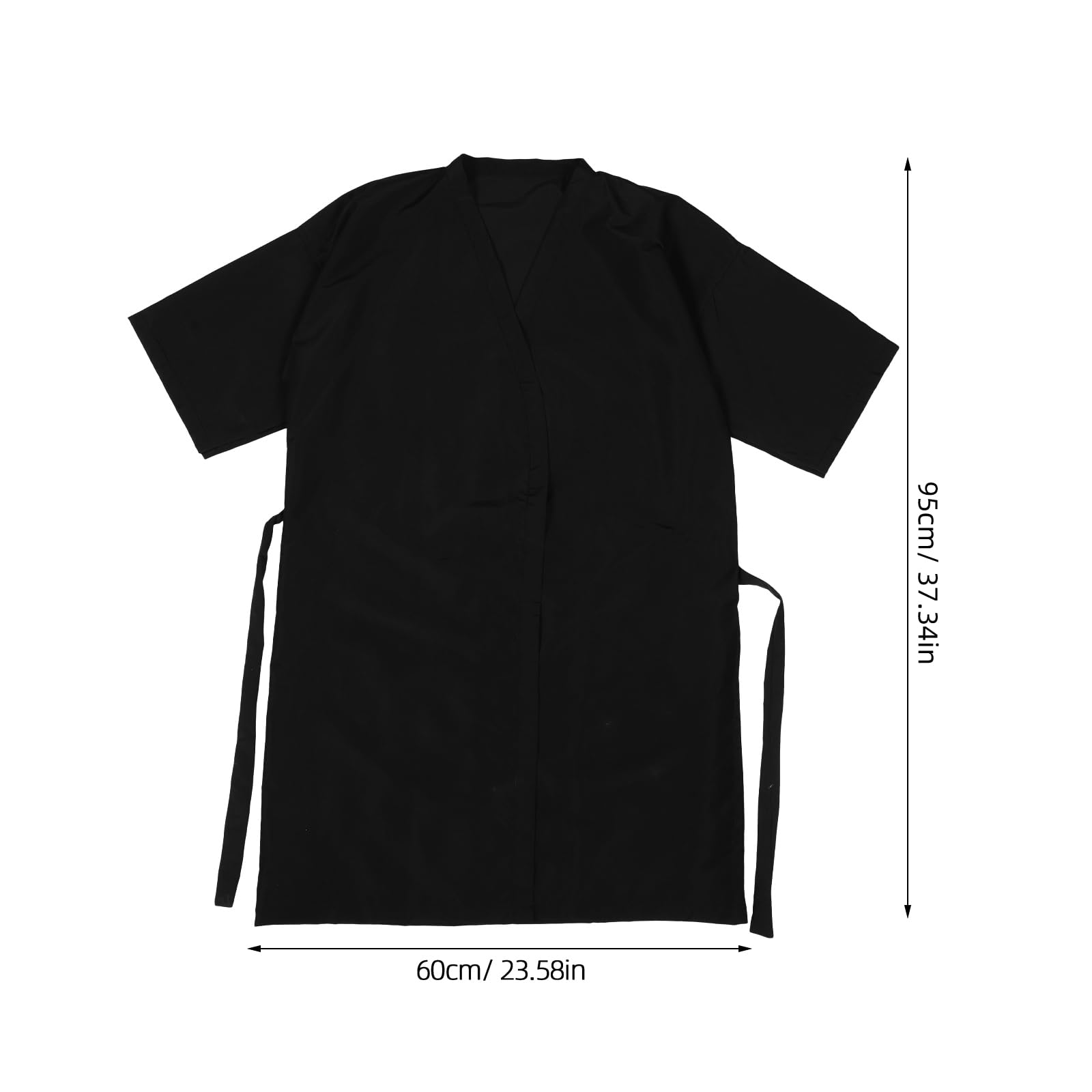 Mantellina per Tinta Chioma Kimono Parrucchiere Nero, Lavabile, Leggero
