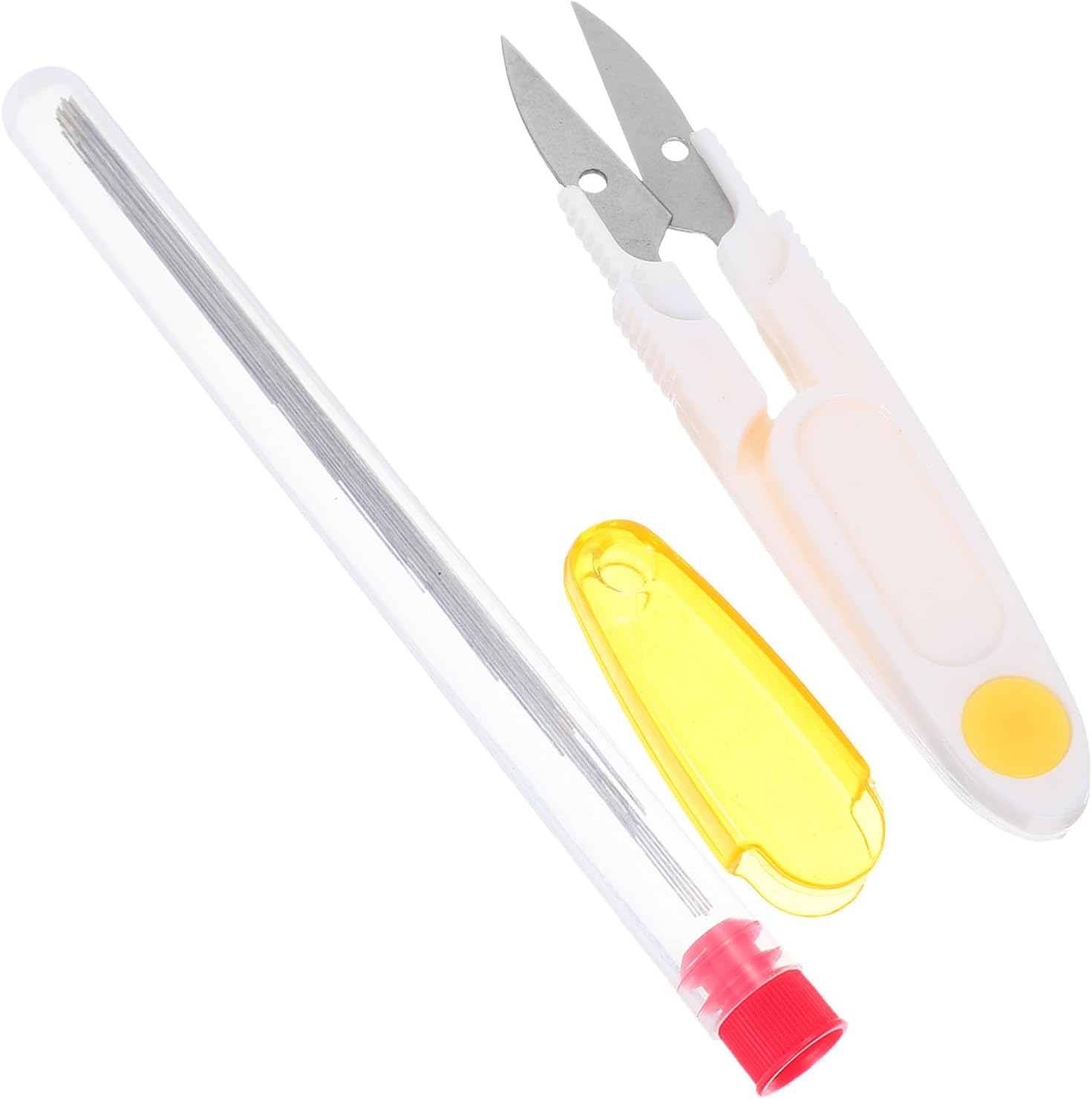 TEHAUX Beading Needles Set for Jewelry Making, 7 Sizes Big Eye Threading Needles with Scissors, DIY Beading Supplies for Necklace and Bracelet Crafting
