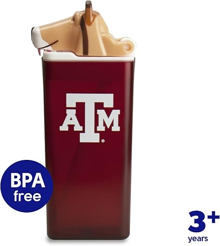 Miniatura 3 de FUNTOPS Botella de agua reutilizable, botella deportiva con licencia oficial de la NCAA, sin BPA, apta para lavavajillas, mascota Collie Reveille,