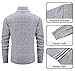 Vcansion Men's Cardigan Sweaters Full Zip Classic Knitted Cardigan with Pockets Light Grey US M