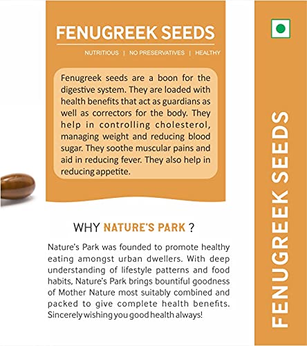 Image of Nature's Park Fenugreek Seeds Yellow (Peeli Dana Methi) in Pet Jar (170 gm)
