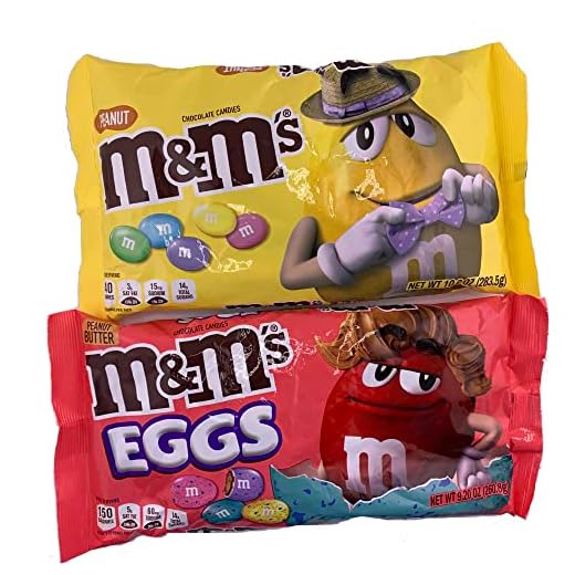 Easter M&M's Eggs Bulk Easter Candy Variety Pack of Peanut and Peanut Butter M&Ms Easter Eggs. Chocolate Easter Candy for Easter Eggs by Inspired Candy.