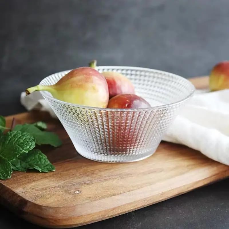 Image of WRINGO Glass Bowl for Kitchen Prep, Dessert, Dips, and Candy Dishes, Cake, Snack Bowl Set of 6 Or Nut Bowls, and Microwave Safe Clear Glass Bowls for Mixing, Storing Size 5 Inch (WR-04), 250 ml