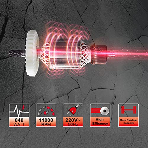 Vbliot 850W Angle Grinder 5 Inch Powerful Grinder Tool 7 Amp Power Grinder With Paddle Switch And 360° Rotational Guard 12000Rpm Power Angle Grinders For Cutting And Grinding Metal Stone Wood #TOP6