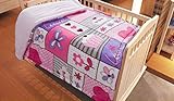Elegant Home Kids Soft & Warm Sherpa Baby Toddler Boy Blanket Printed Borrego Stroller or Baby Crib or Toddler Bed Blanket Plush Throw 40X50 (Floral/Cake)