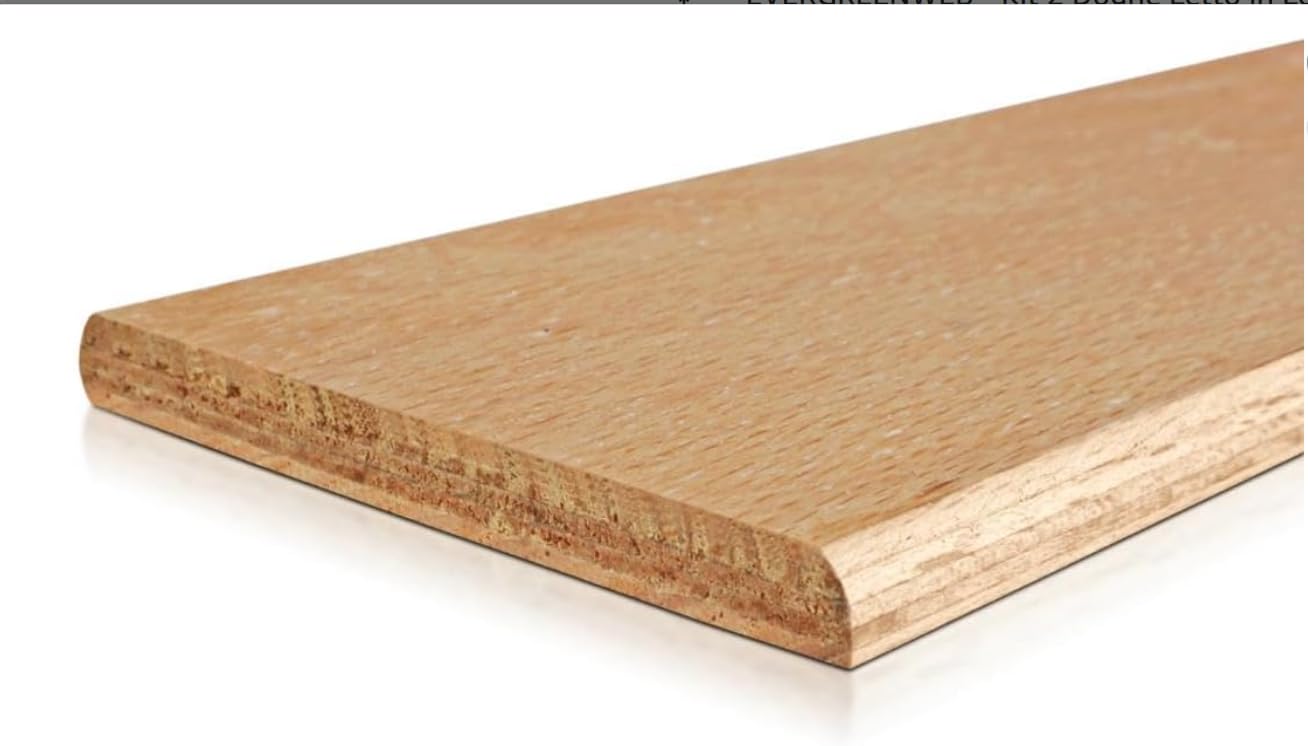 Generico 10 listelli curvati in Legno di Faggio - Ricambio Doga – 6,7 X 89 X 0,8 Cm