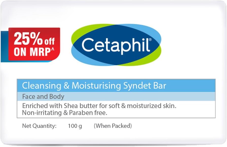 Cetaphil Cleansing Moisturizing Syndet Bar 100gm