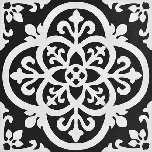 FloorPops Black Gothic Peel & Stick Floor Tiles, FP2475