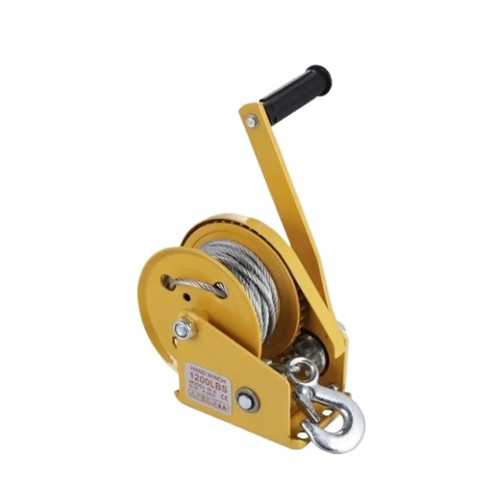 Seilwinde, triebe-Wärmebehandlung, 1200 lbs, automatische Bremse, manuelle Handwinde, Bootswinde, vertikale Hebe-Bootsanhänr-Stativwinde,für Auto, Pannenhilfe, Abschleppen usw.(B)
