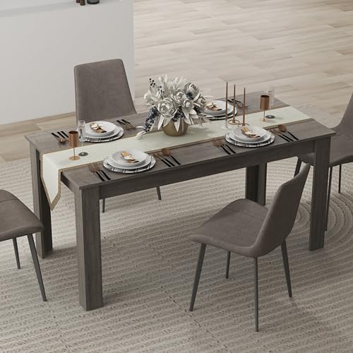 Moccha Wood Dining Table for 4-6 People, 63