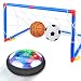 Betheaces Kids Toys Rechargeable Hover Soccer Set, Indoor Air Soccer with LED Light and Foam Bumper Included 2 Goals and Inflatable Ball, Birthday Toys for Boys Girls(No Battery Needed)