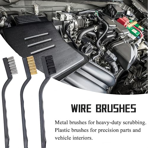 Image of 6-Piece Deep Cleaning Brush Wire Brush Set for Removing Weld Slag Rust Grill Cleaning Paint Scrubbing etc