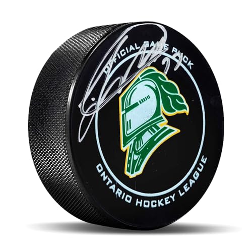 Officially Licensed Josh Anderson Signed Puck London Knights Logo