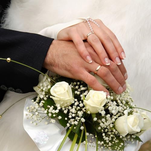 VQYSKO Tungsten Wedding Band Ring for Men Women | 2mm 4mm 6mm 8mm Gold Domed Tungsten Wedding Band Ring for Men Women High Polish Comfort Fit | Size 5-143