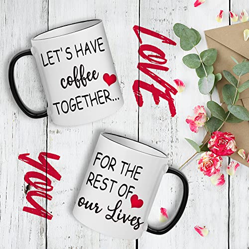 Fatbaby Lets Have Coffee Together For The Rest Of Our Lives Coffee Mug Set,Engagement Gifts For Couples,Mr And Mrs Wedding Gift For Couple,Bridal Shower Engaged Bride And Groom Couples Mugs #TOP2