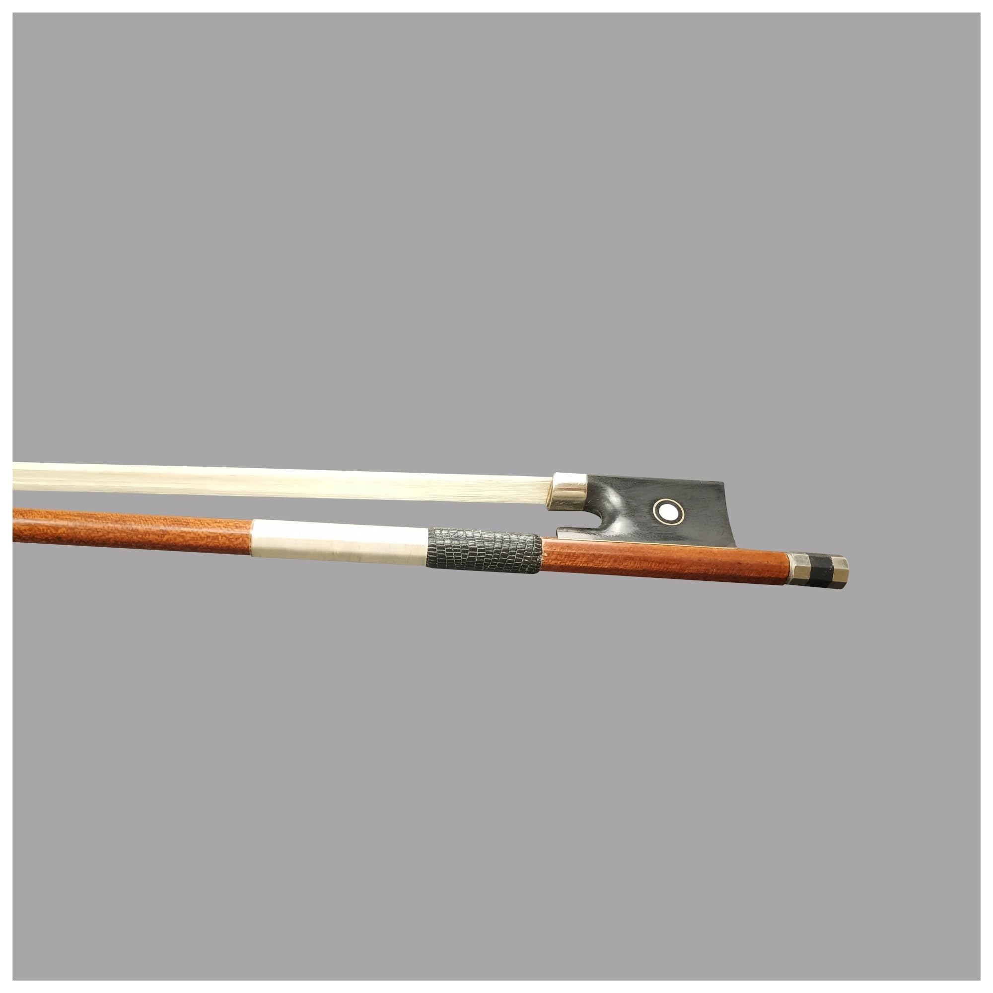 Pelle di legno Fibra di carbonio 4/4 Arco di violino Crine di cavallo bianco Rana di ebano Accessori for parti di violino 3/4 1/2 1/4(1 2 one pc)