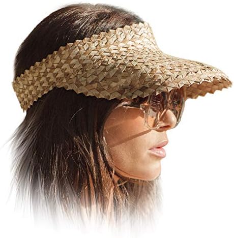 Sun Visor Hat for Women, Straw Beach Sun Hats, Wide Brim, Outdoor Camping Hiking
