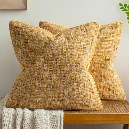 A Moment Bright Yellow Reversible Pillow Covers 2 Pack -