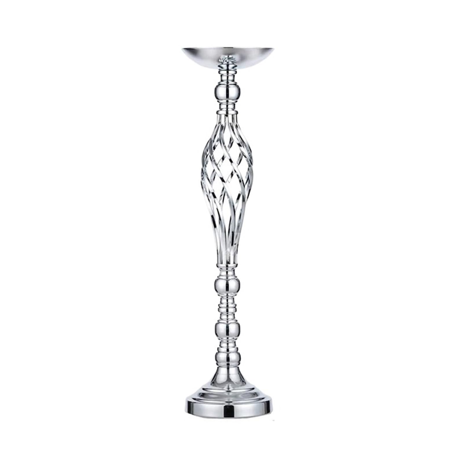 Vase Elegant Metal Vase, Table Centerpiece, Suitable For Wedding Party Home Birthday Decoration(Silver 59cm)