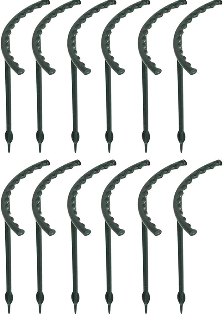 12Pcs Plastic Plant Support Stakes Lodging-Resistant Flower Supports DIY Garden Pot Climbing Trellis