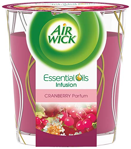 Air Wick Desodorisant Maison Bougie Parfumée Huiles Essentielles Cranberry