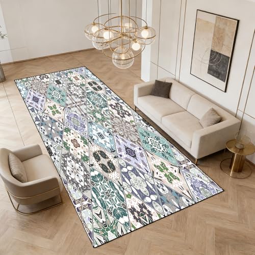 Alfombra pasillo larga de 110x120 cm lavable y antideslizante de pelo corto para cocina 2
