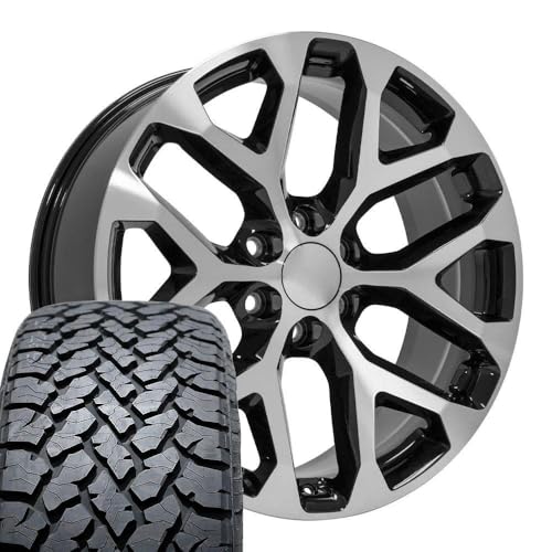 OE Wheels CV98 22 Inch Rims with TS-37 AT Tires