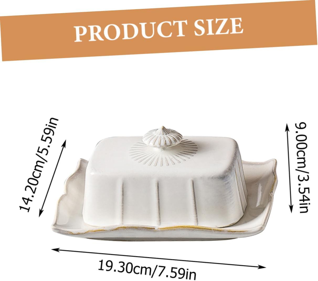 Delicate Ceramic Butter Serving Plate with Lid Rectangular Porcelain Dessert Tray for Kitchen Hotel Restaurant Use Elegant Vintage Style Butter Dish for Fresh Storage and Home