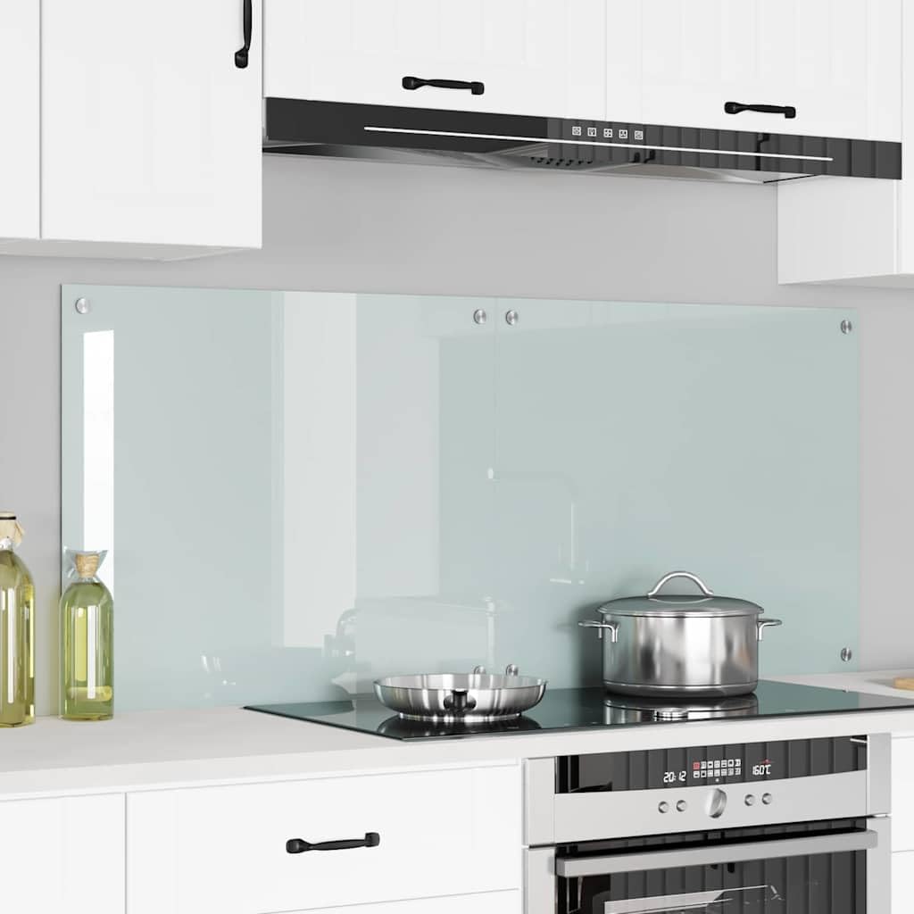 Solivagant Küchenrückwand 2 pcs Weiß 70 x 60 cm Gehärtetes Glas, Küche Esszimmer,Küchenhelfer -utensilien, 18.5 kg-3415520
