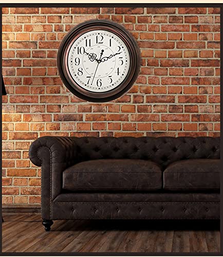 Yesland Wall Clock - 12-1/2 Inch - Retro Silent Non-Ticking Classic Clock, Decorative Round Wall Clock For Living Room Kitchen Home Office #TOP7