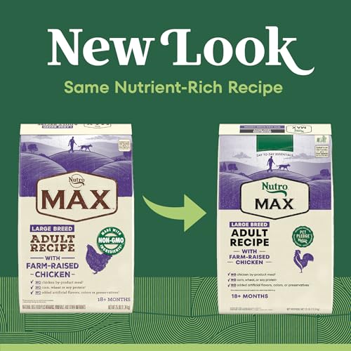 Image of Nutro Max Large Breed Dry Dog Food, Farm-Raised Chicken, 25 lb