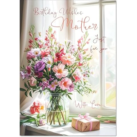doodlecards Mother Birthday Card with Envelope Cover