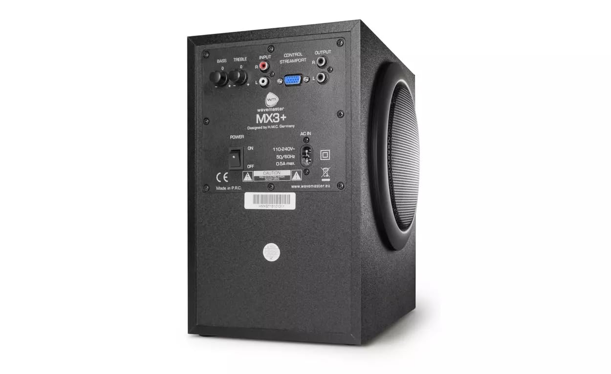 Wavemaster 66503 Mx3+ 2.1 Sistema di Altoparlanti (50 Watt) Utilizzo Casse Acustiche per Tv/Tablet/Smartphone/PC Color Nero