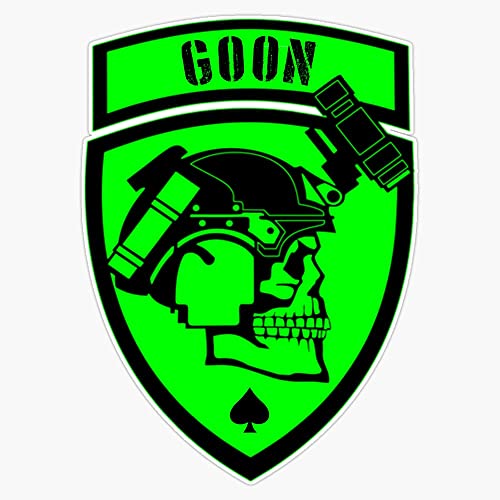HOF Trading Goon Skull Operator Vinyl Sticker Waterproof Decal Laptop Wall Window Bumper Sticker 5"