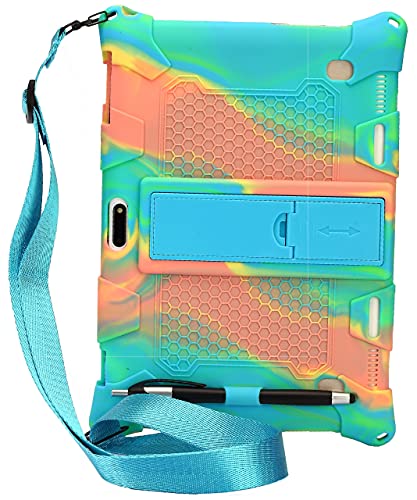 AKNICI-Funda-para-Tablet-TOSCIDO-X108-M863BEISTA-X109LNMBBS-X30-N10-X109YESTEL-X7HaehneGOODTEL-G3ZONKOSUMTABMEBERRY-K107-M6Dragon-Touch-K10-Max10VeidooLapizCorrea-de-HombroPink-Azul