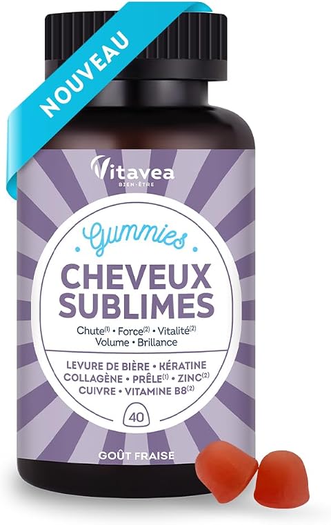 Vitavea Bien-être - Gummies Cheveux - Kératine Levure de bière - 40 jours