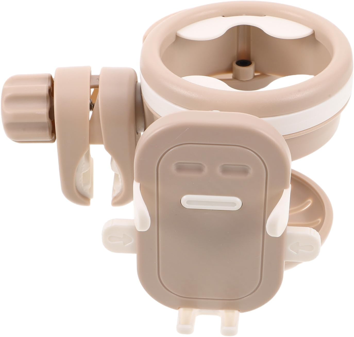 LABRIMP Stroller Cup Holder with Phone Mount 3 in 1 Pushchair Accessory for Water and Milk Bottles Abs Wear Resistant Secure and Stable Design for Parent Outings and Walks