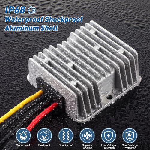 Image of Dreyoo 20A 240W Golf Cart 36V 48V to 12V Converter Voltage Reducer, 2 Pack