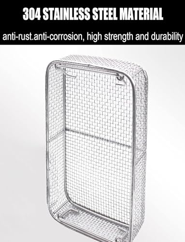 Plateau de stérilisation inox 304 perforé 48x38x7cm pour hôpitaux