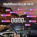 MAIMEIMI OBD2 Windshield Head Up Display for Car Digital Speedometer for Car HUD Car Speedometer MPH with Water Temp, Mileage, Overspeed Alarm, Fatigue Driving Alarm, RPM