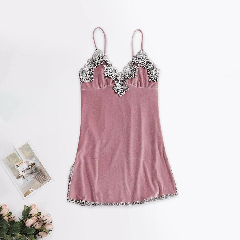 Nachtwäsche & Bademäntel für Damen Frauen Spitze Sexy Dessous V-Ausschnitt Nachthemd Unterwäsche