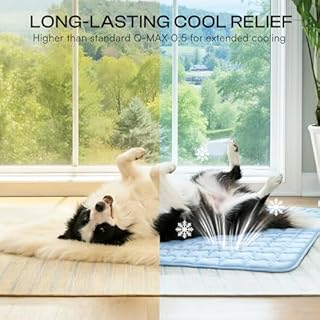 luciphia Tappetino Refrigerante Cane e Gatti,Tappeto per Cani,Cuscino Rinfrescante Estivo,Cuccia Lavabile per Cani,Coperta Rinfrescante per Cani di Taglia Grande,Media e Piccola Blu 77 * 102cm