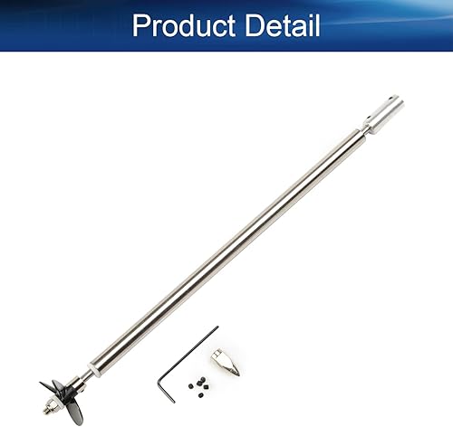 Miniatura 4 de Bettomshin Eje de transmisión con hélice y junta universal para barco RC, eje de 9-13/16 pulgadas (L250mm), manga de 7-7/8 pulgadas (L200mm), hélice