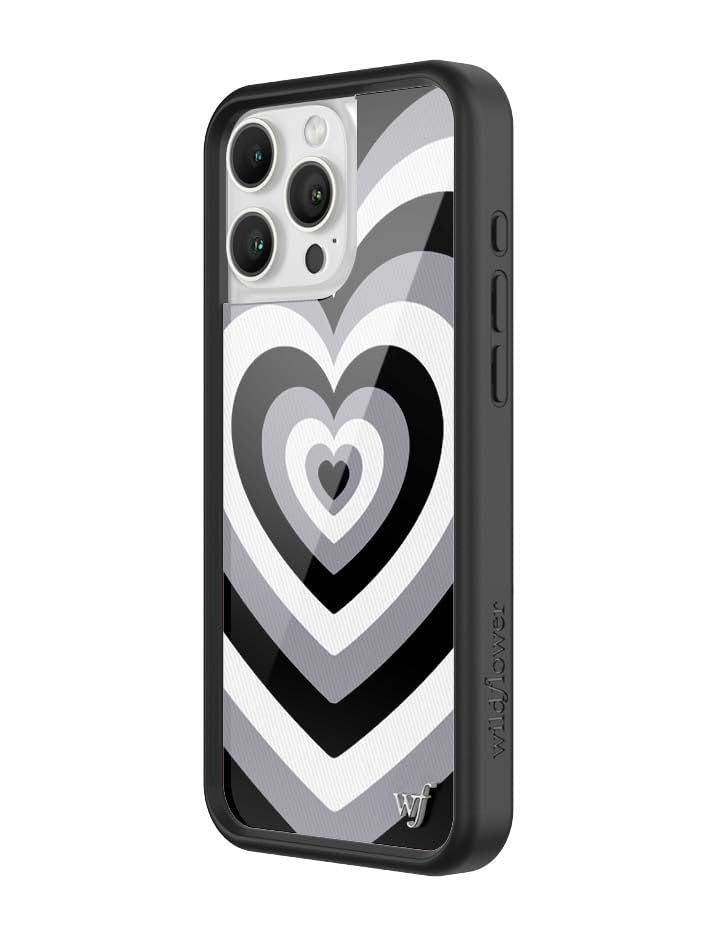 Image of Wildflower Cases - Compatible with iPhone 16 Pro Max | Protective Black Bumper, 6.5ft Drop Test Certified, Women Owned Small Business | Latte Love Midnight