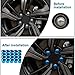 RCSCDSZ Car Wheel Nut for Toyota C-HR, Hub Lugs Nuts Tire Bolts Rims Protective Tyre Valve Screw Cap Cover Removal Replacement Accessories,B/Blue-B/19mm