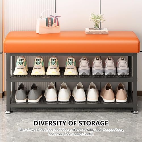 Banc de rangement à chaussures avec siège confortable pour entrée - 3