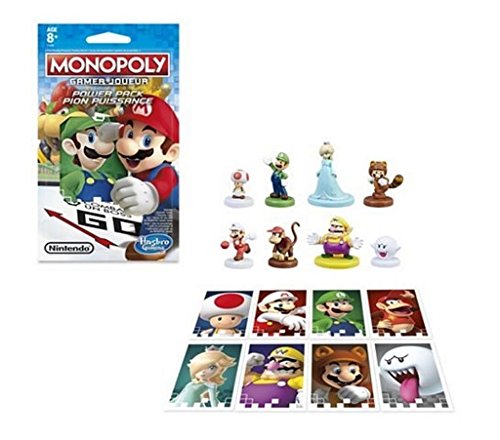 Bundle of All 8 Monopoly Gamer Edition Power Pack Pieces Complete Set,Red,One Size